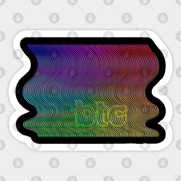 Bitcoin BTC Crypto Rainbow Op Art Sticker by EnvelopeStudio